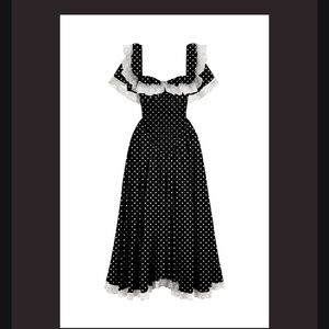 The Black Polka Dot Cupid Dress Selkie